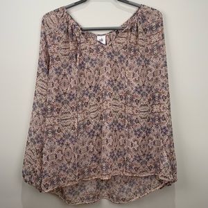 Cabi Sienna Blouse Floral Boho Sz Medium